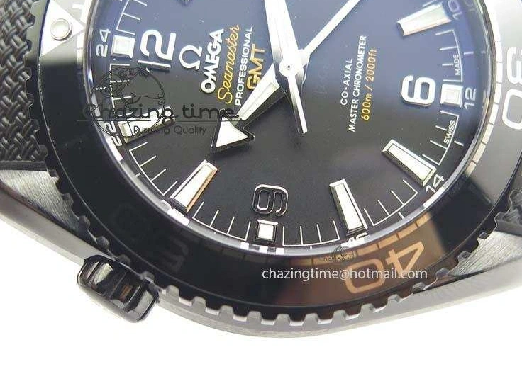 0502 Planet Ocean 45mm Real Ceramic BP-Maker Best Edition Black Dial On Nylon Rubber Strap A TopPick 8185